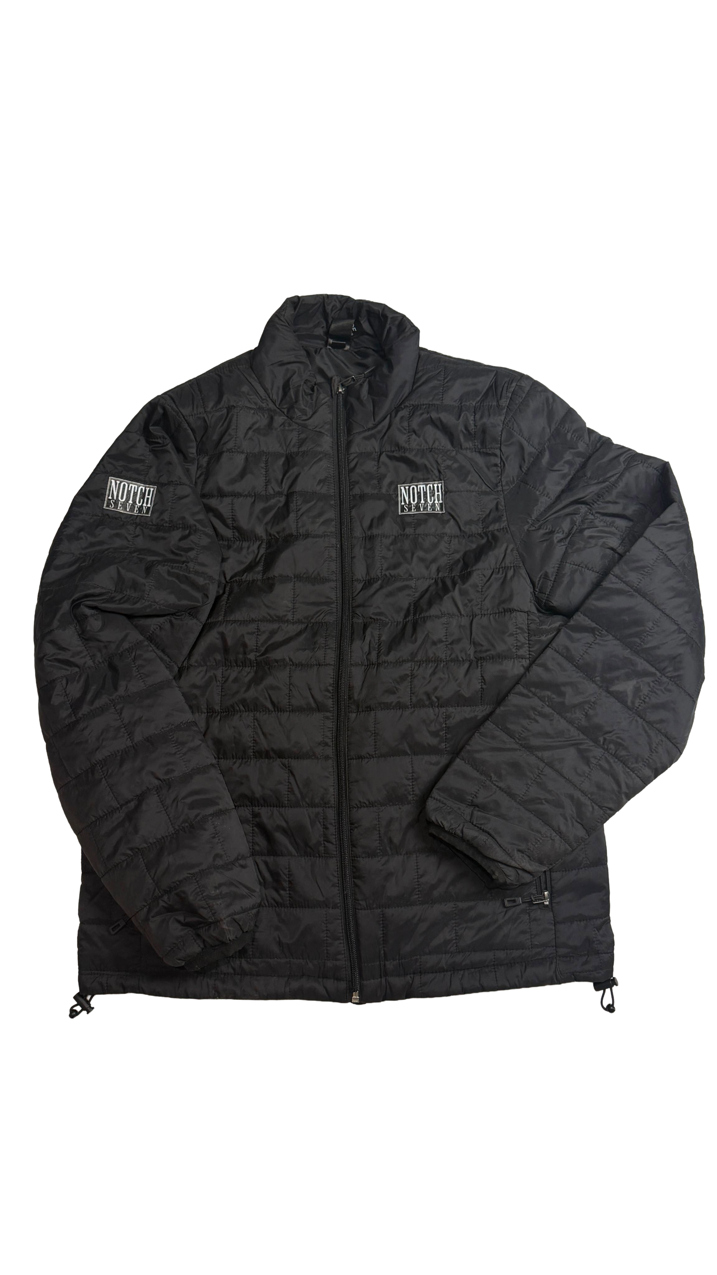 Full Zip Puffer Jacket with Notch 7 Logo