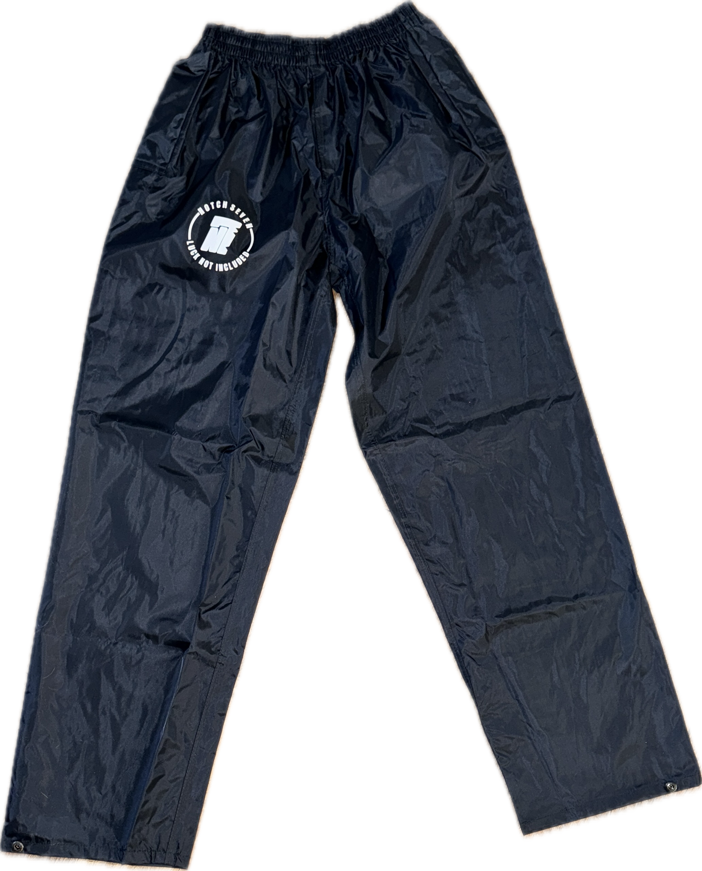 Wash Pants with Turquoise or Whit Notch 7 Logo on the right Thigh