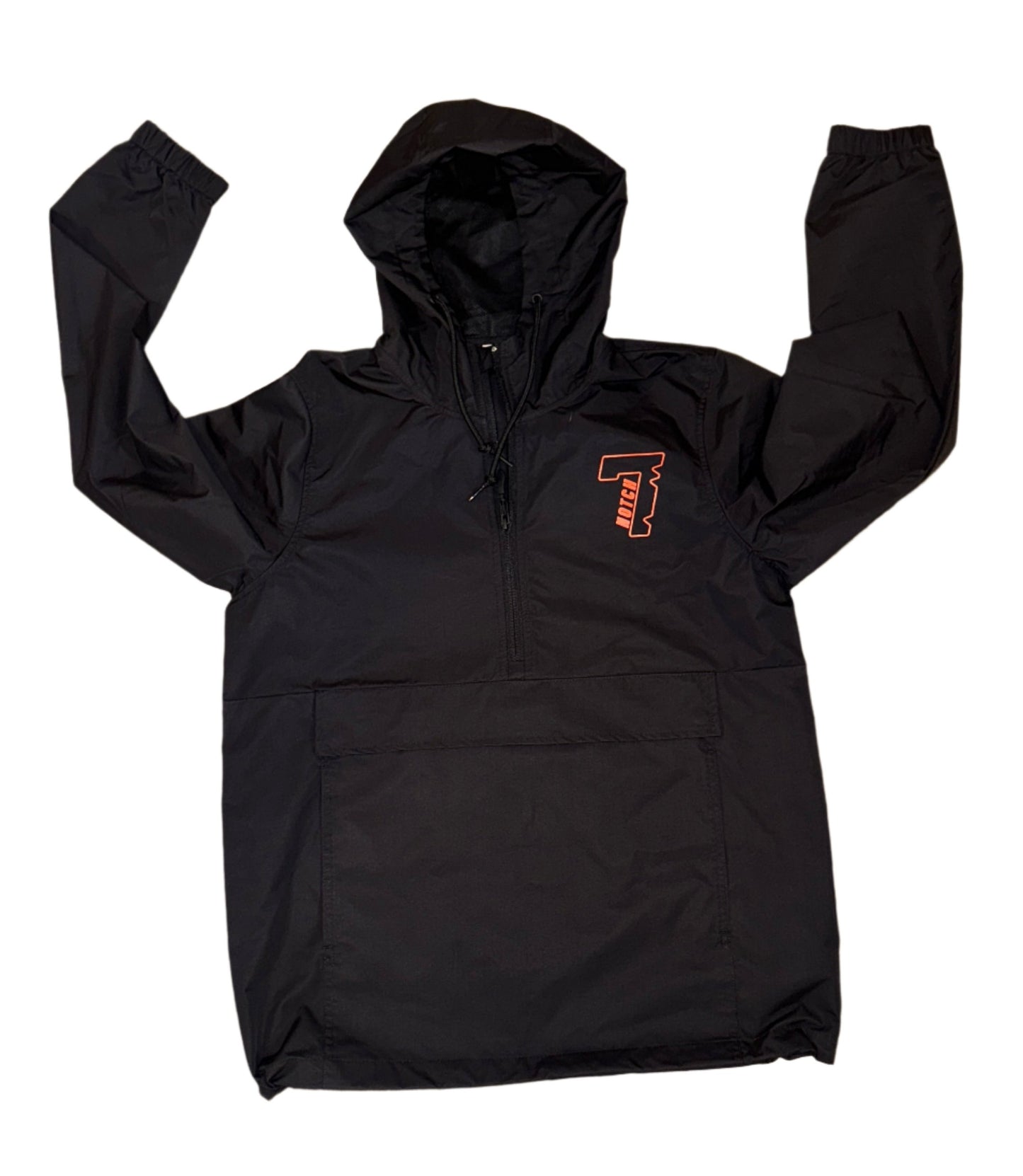 Black Hooded Wash Jacket