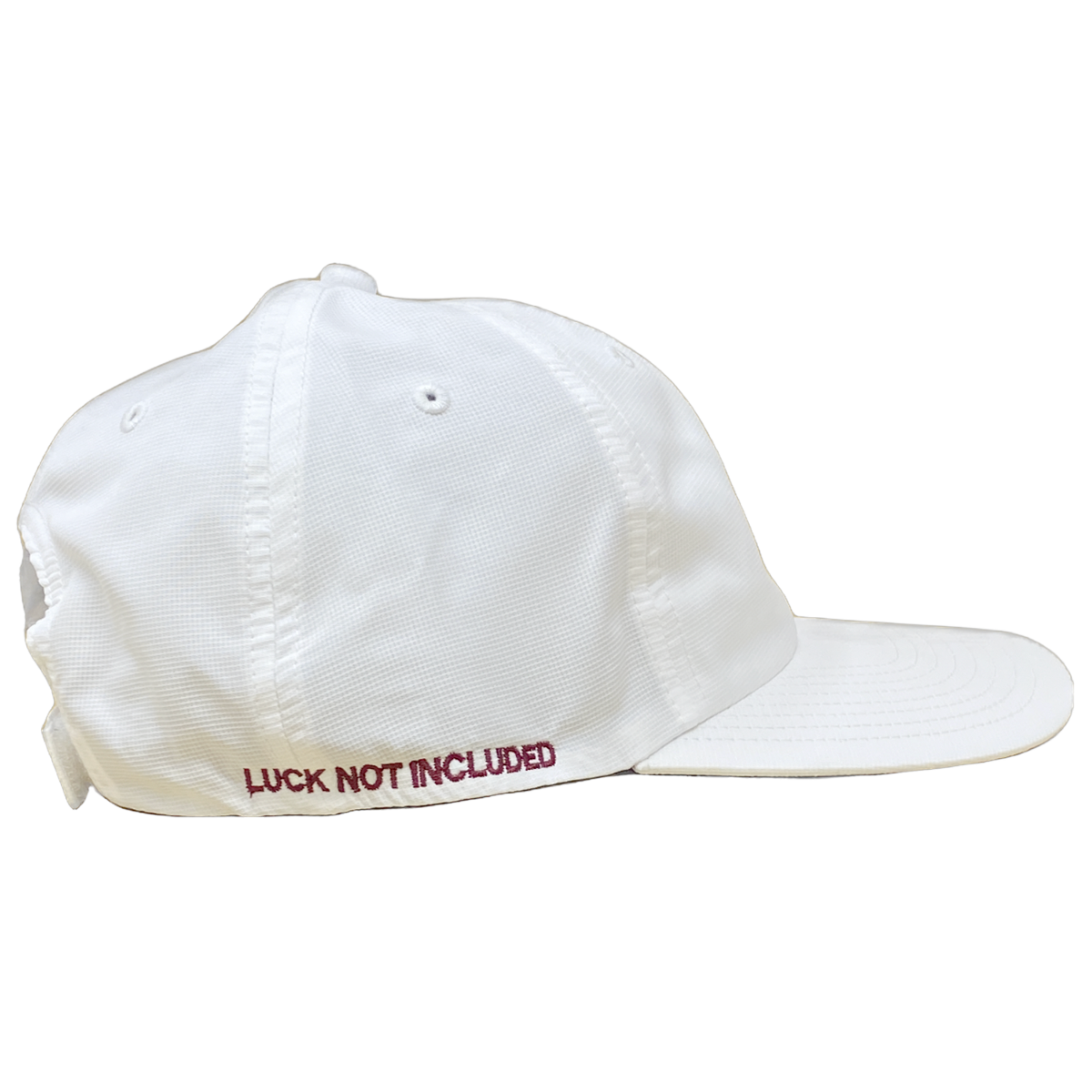 White Floppy Hat W/ Embroidered Maroon “N7” Logo