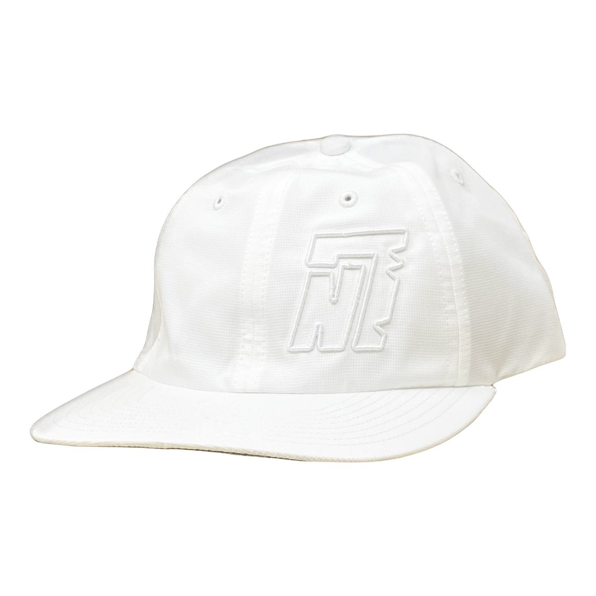 White Floppy Hat with Embroidered White "N7" Logo