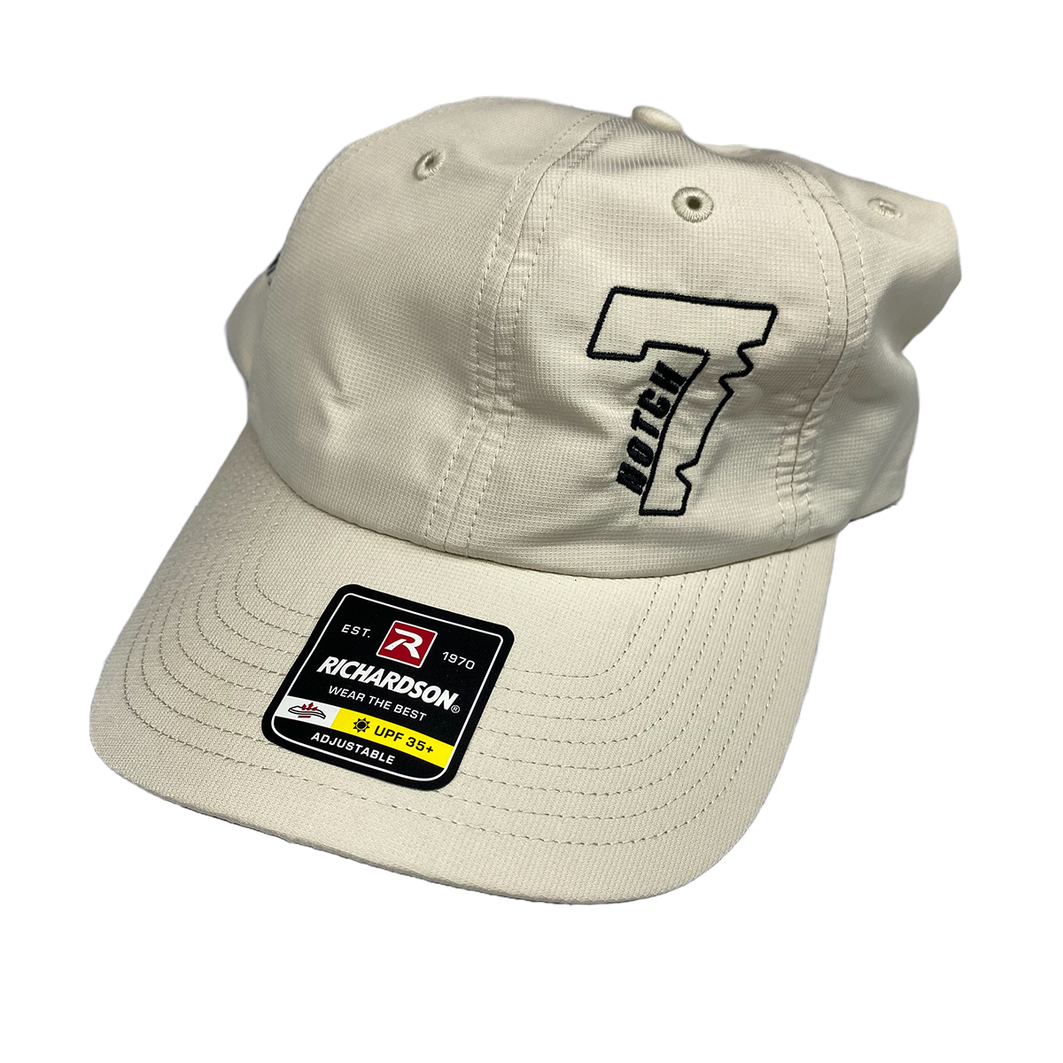 Stone Floppy Hat with Embroidered Black "Notch 7" Logo