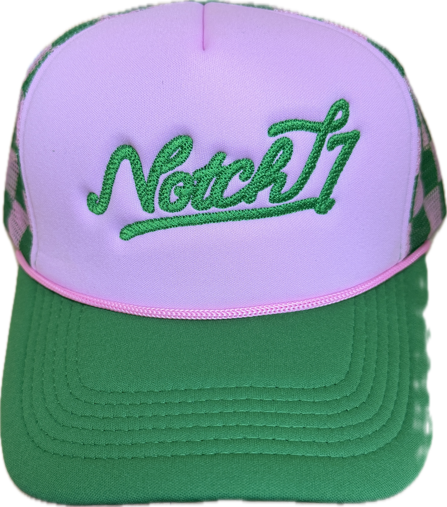 LADIES FOAM TRUCKER HAT WITH EMBROIDERED LOGO