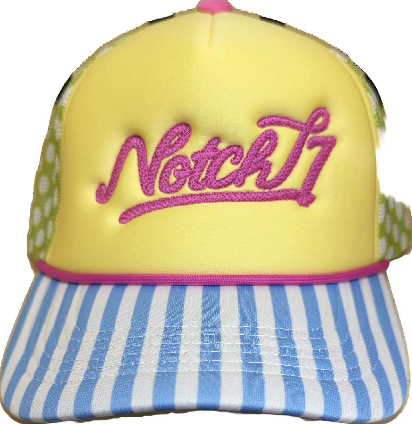LADIES FOAM TRUCKER HAT WITH EMBROIDERED LOGO