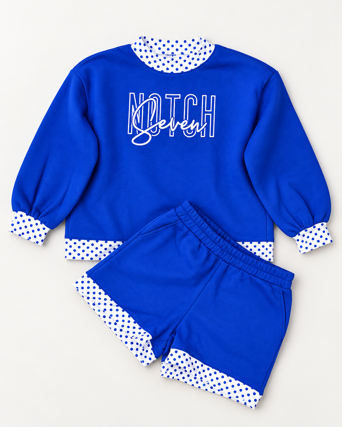 Notch 7 Blue Ribbon Crewneck & Short Set