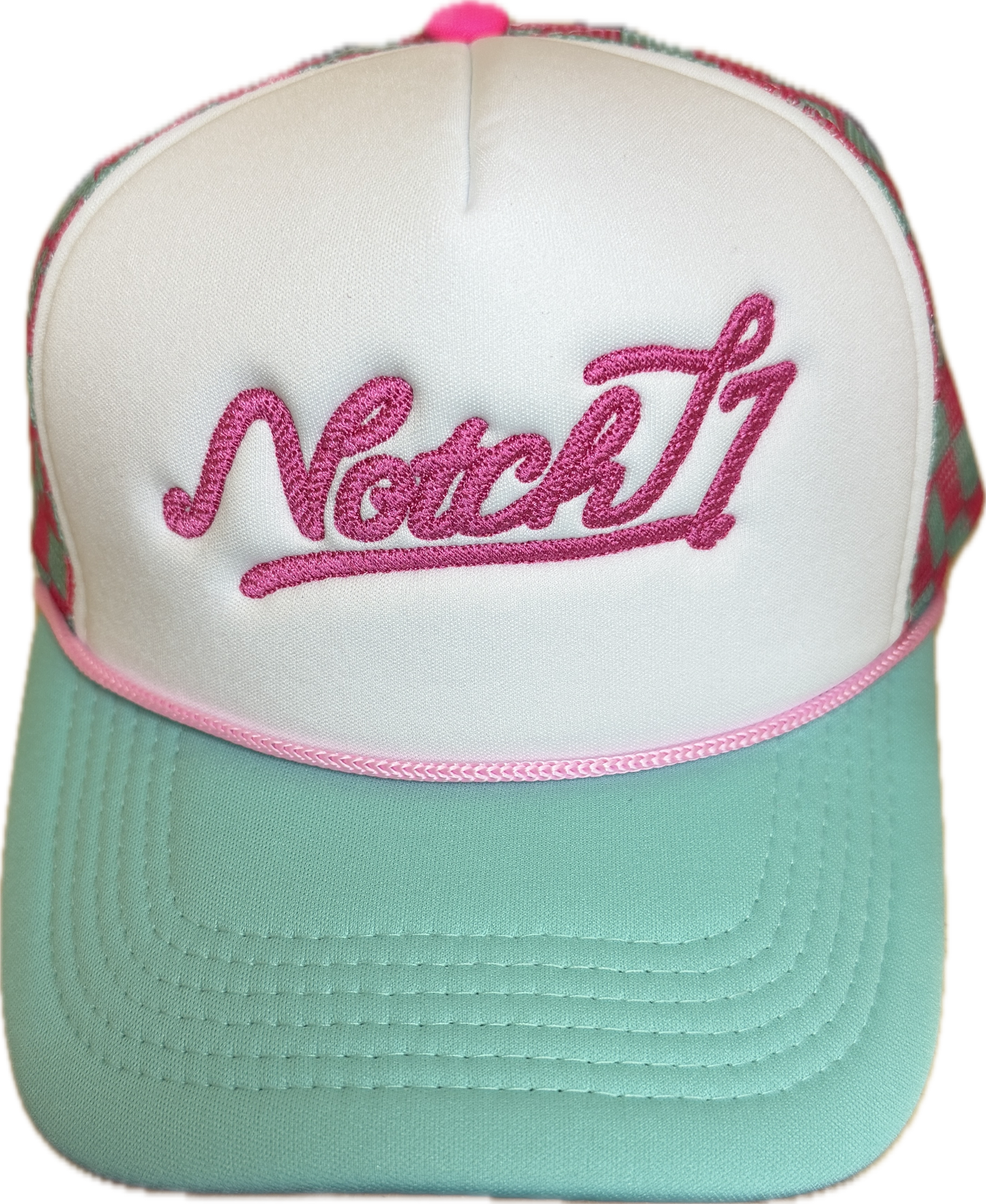 LADIES FOAM TRUCKER HAT WITH EMBROIDERED LOGO