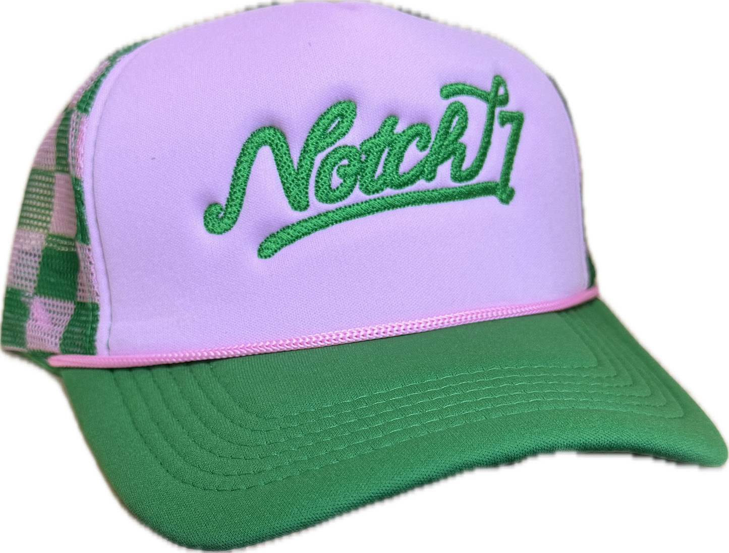 LADIES FOAM TRUCKER HAT WITH EMBROIDERED LOGO