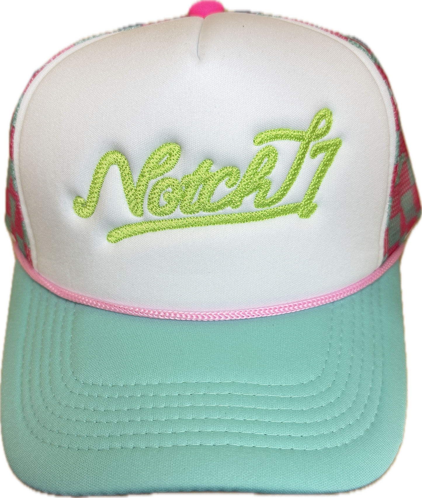 LADIES FOAM TRUCKER HAT WITH EMBROIDERED LOGO