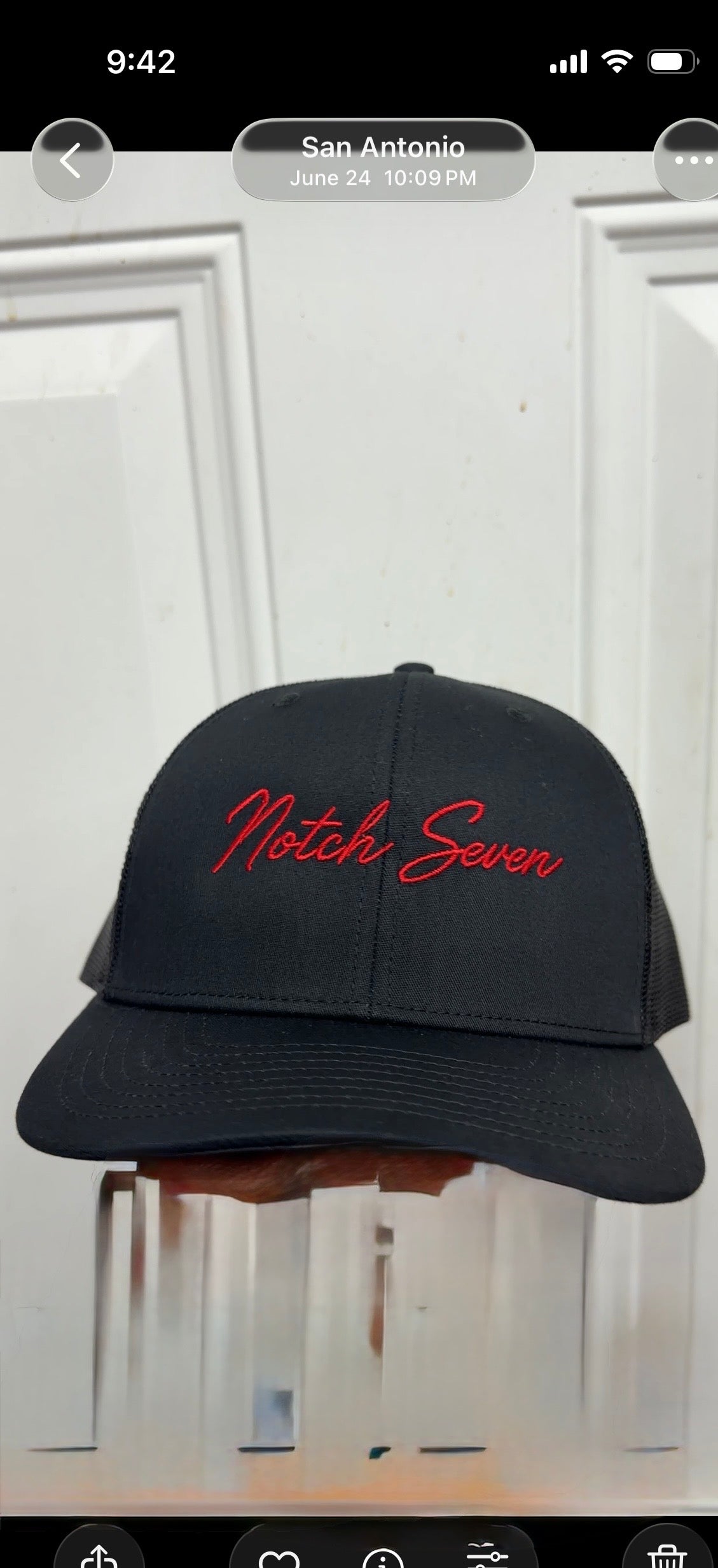 Black Floppy Hat with Embroidered Logo with Asst. color/options