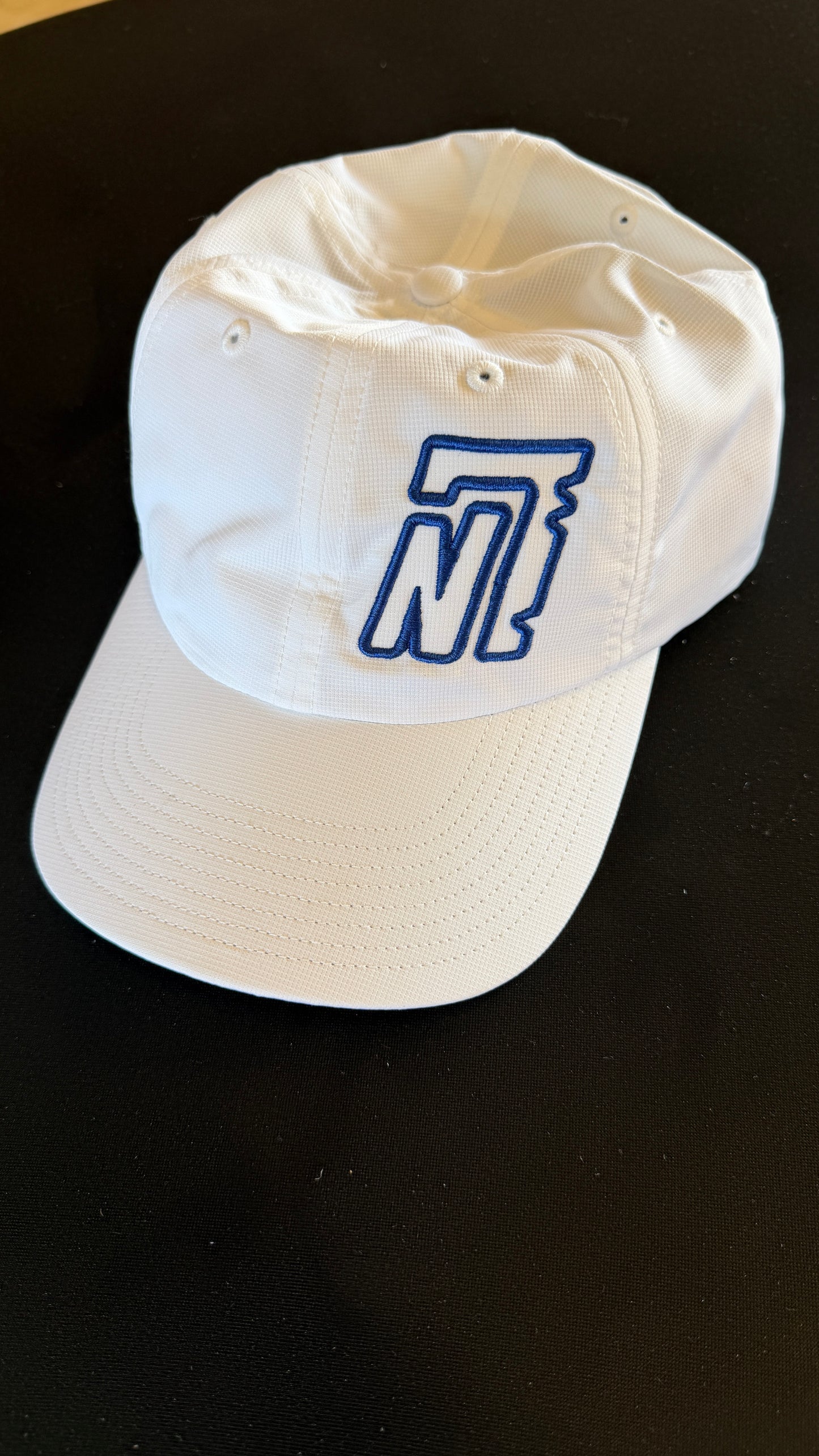 White with Royal Blue stitch 220 Floppy Hat