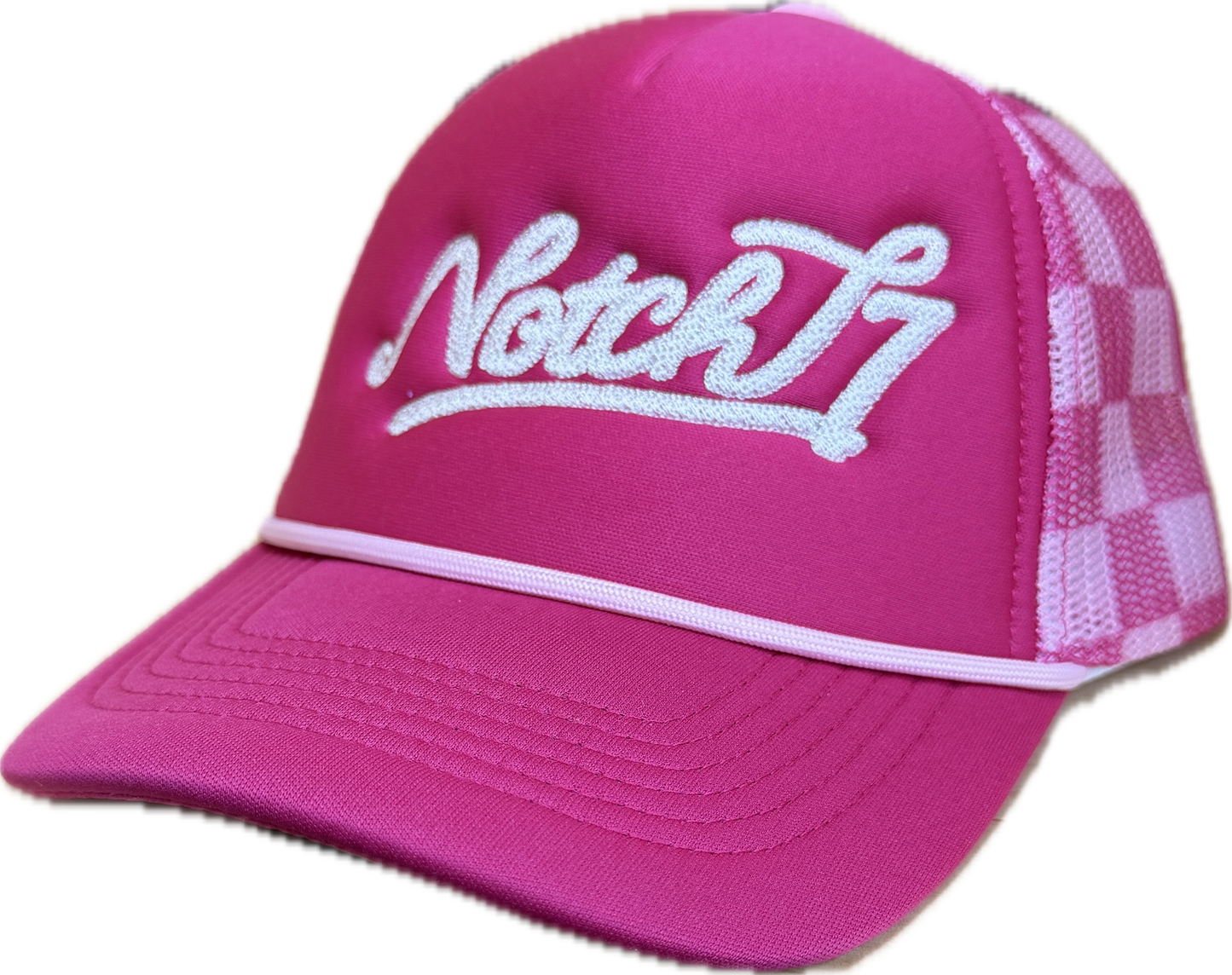 LADIES FOAM TRUCKER HAT WITH EMBROIDERED LOGO