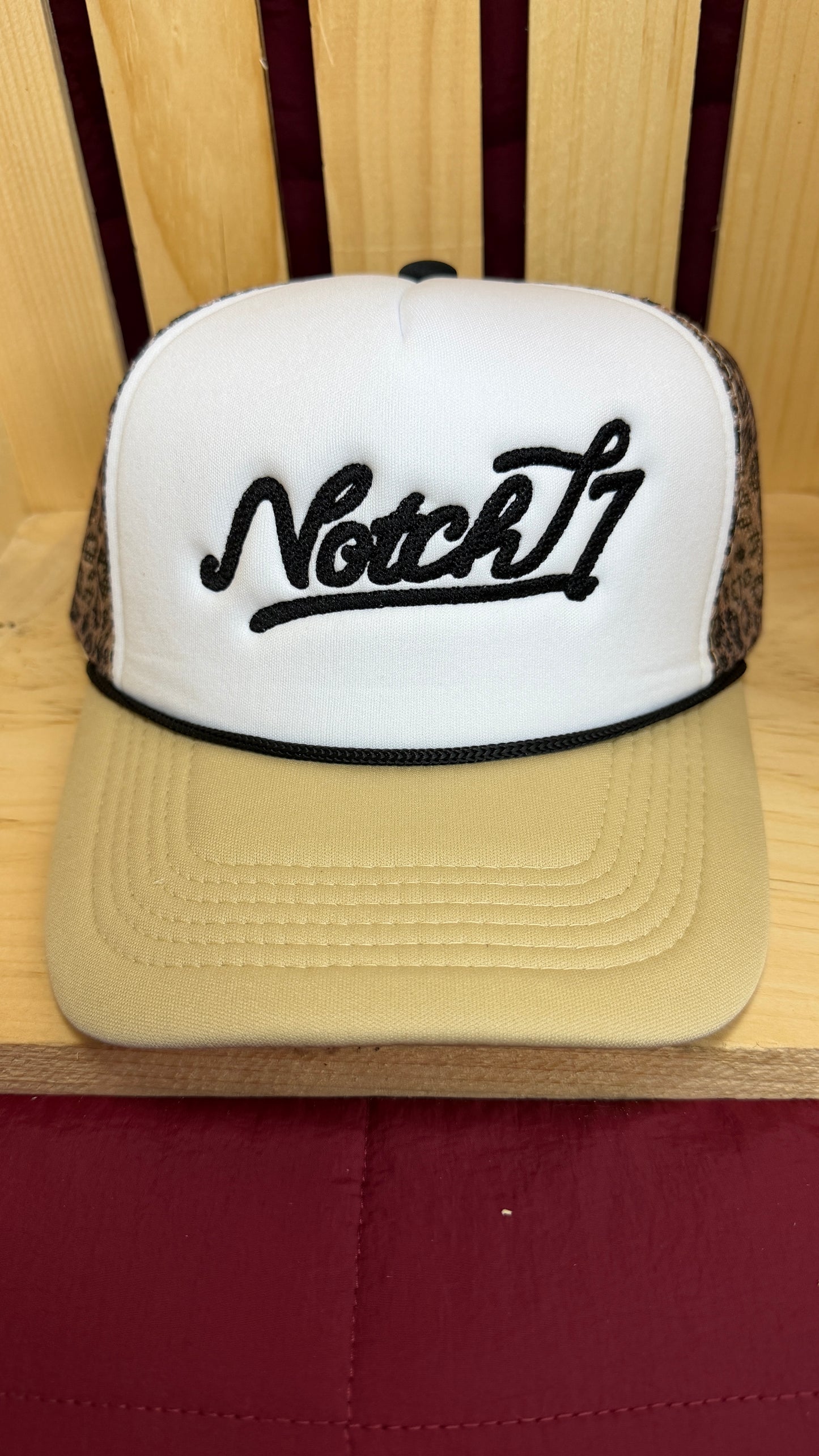 LADIES FOAM TRUCKER HAT WITH EMBROIDERED LOGO