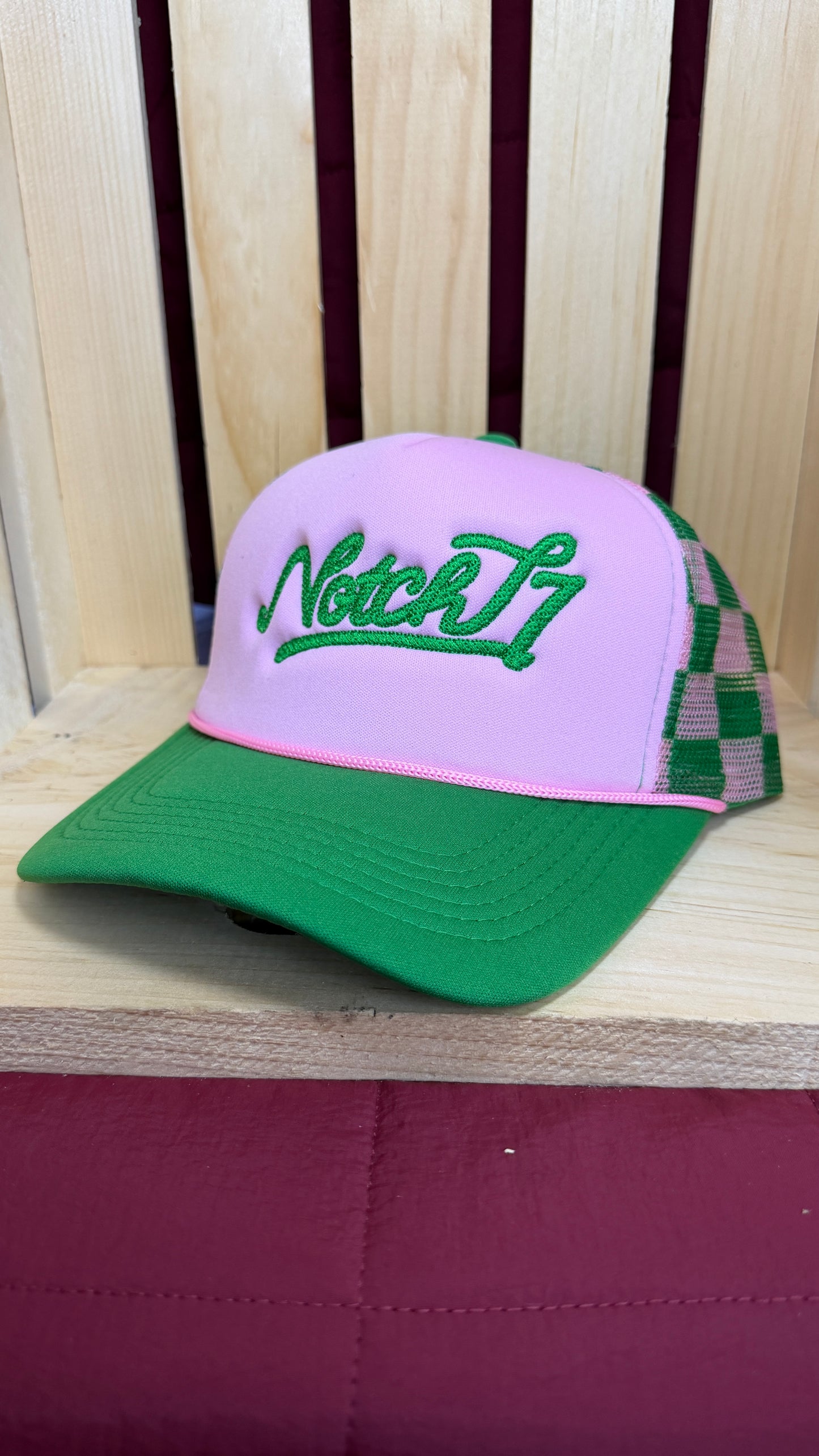 LADIES FOAM TRUCKER HAT WITH EMBROIDERED LOGO