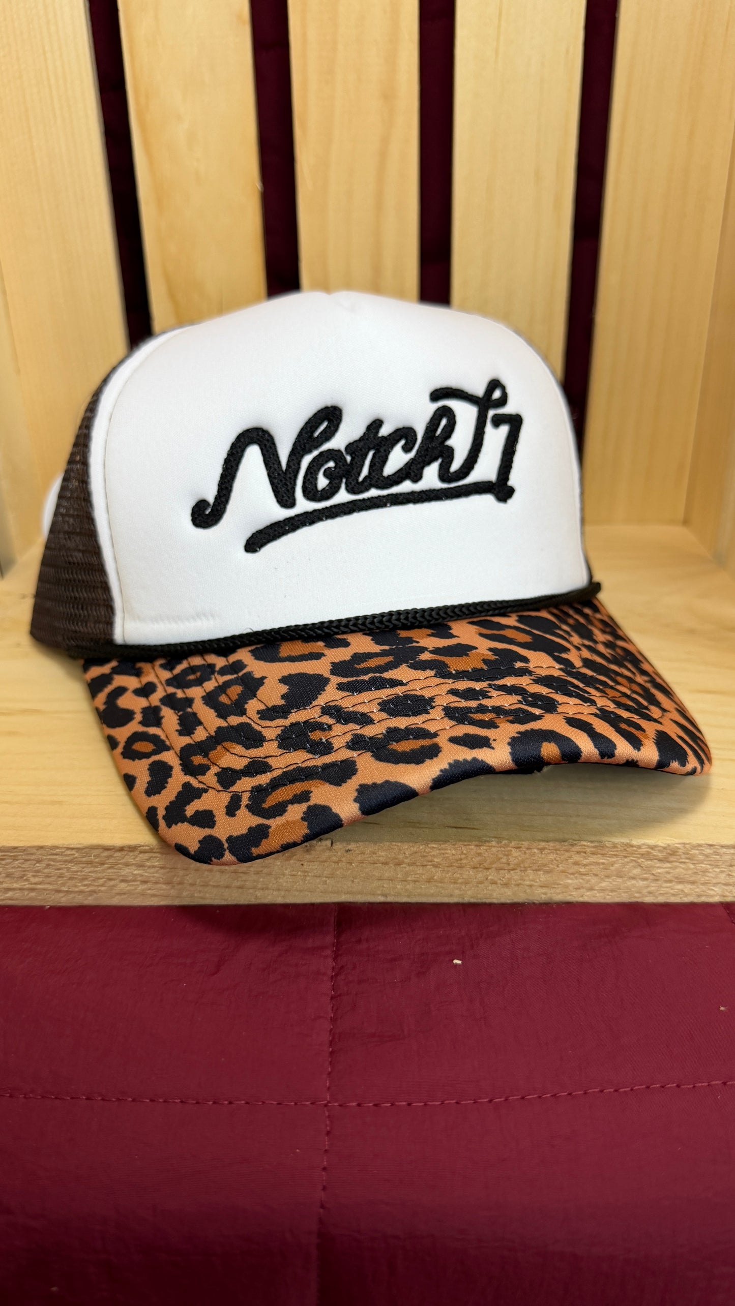 MESH & FOAM BROWN LEOPARD BILL TRUCKER HAT