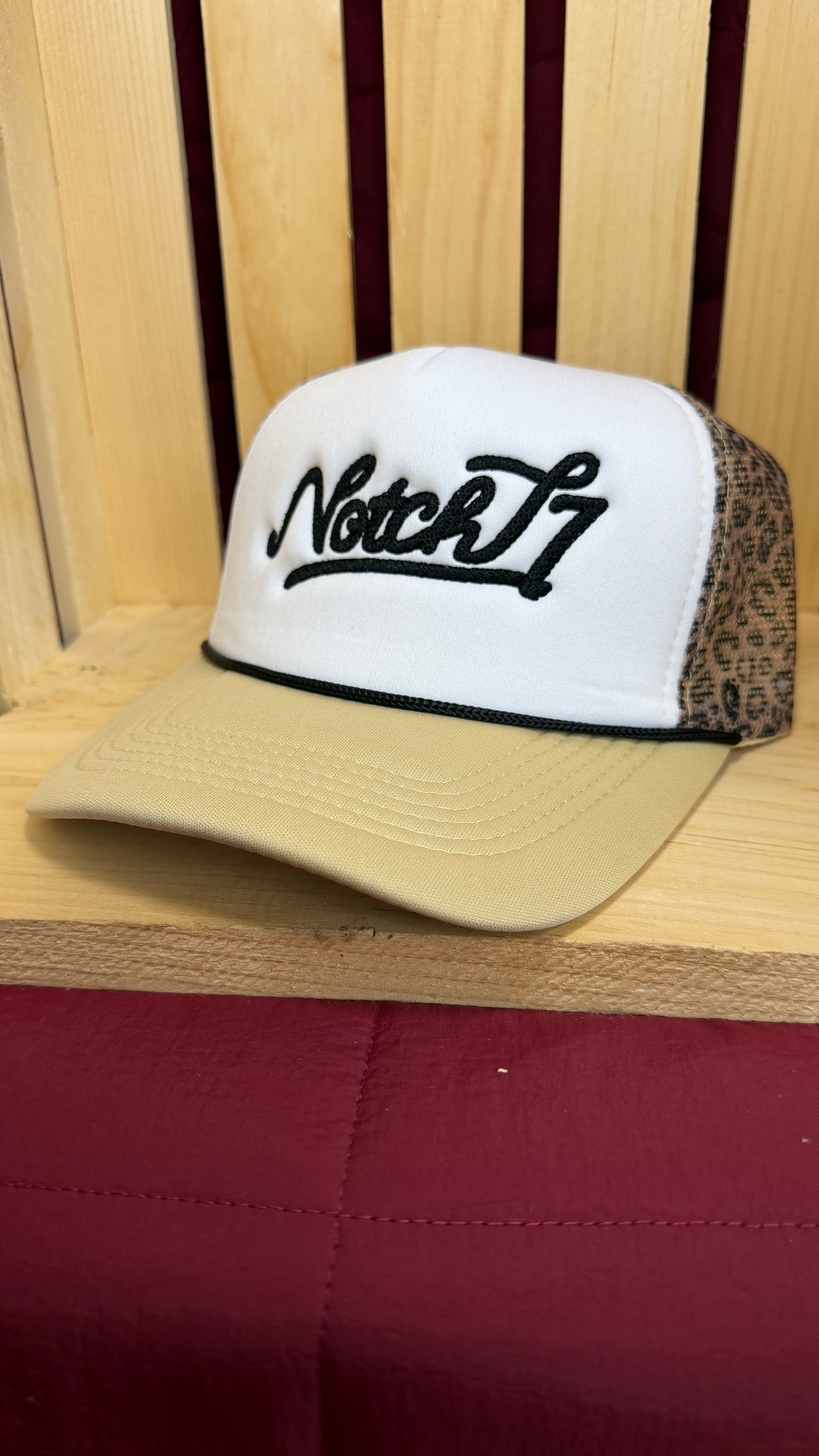 LADIES FOAM TRUCKER HAT WITH EMBROIDERED LOGO