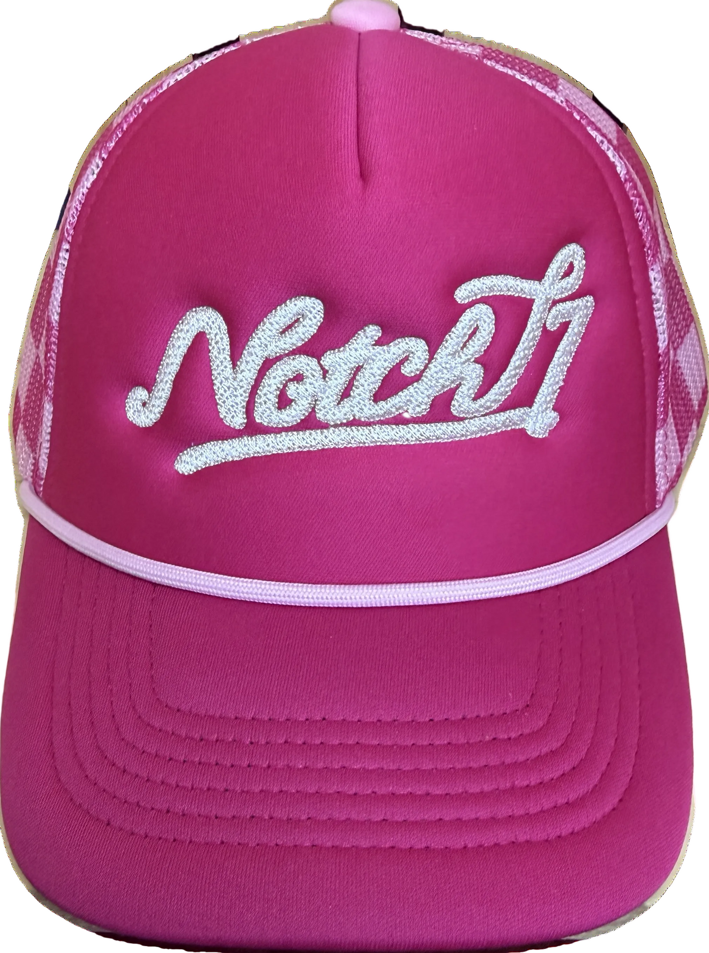 LADIES FOAM TRUCKER HAT WITH EMBROIDERED LOGO