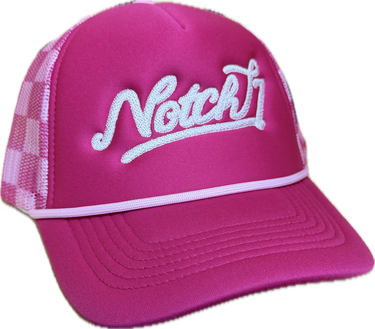LADIES FOAM TRUCKER HAT WITH EMBROIDERED LOGO
