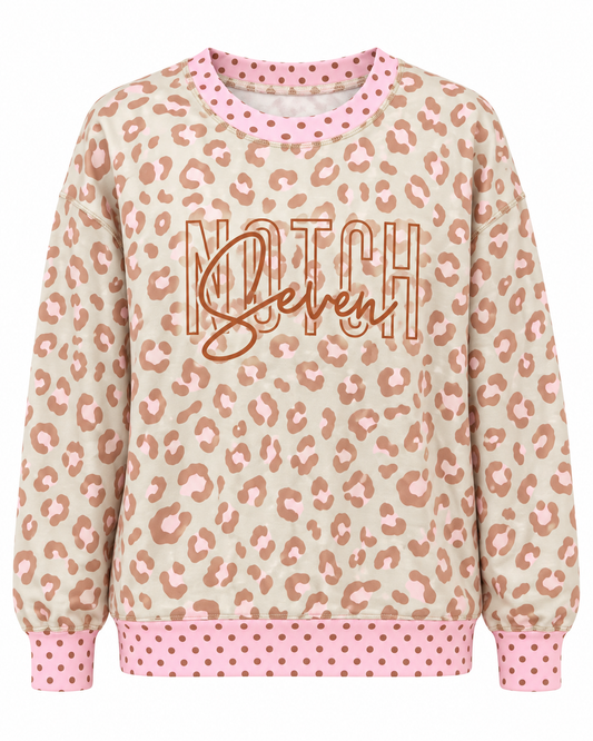 Leopard Print Crewneck Pullover