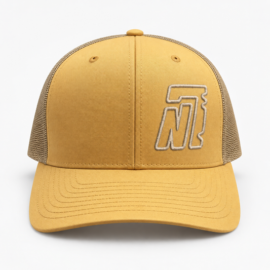 AMBER GOLD RICHARDSON 112 TRUCKER HAT W/ EMBROIDERY N7 LOGO