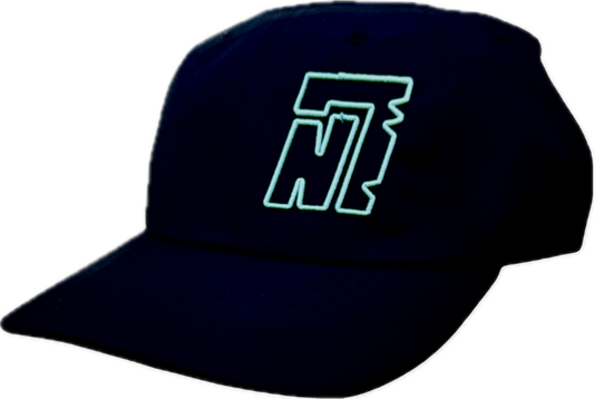 Black Floppy Hat w/ Embroidered Teal "N7" Logo