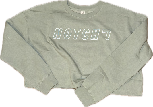 Sea Foam Green crop crew neck sweatshirt