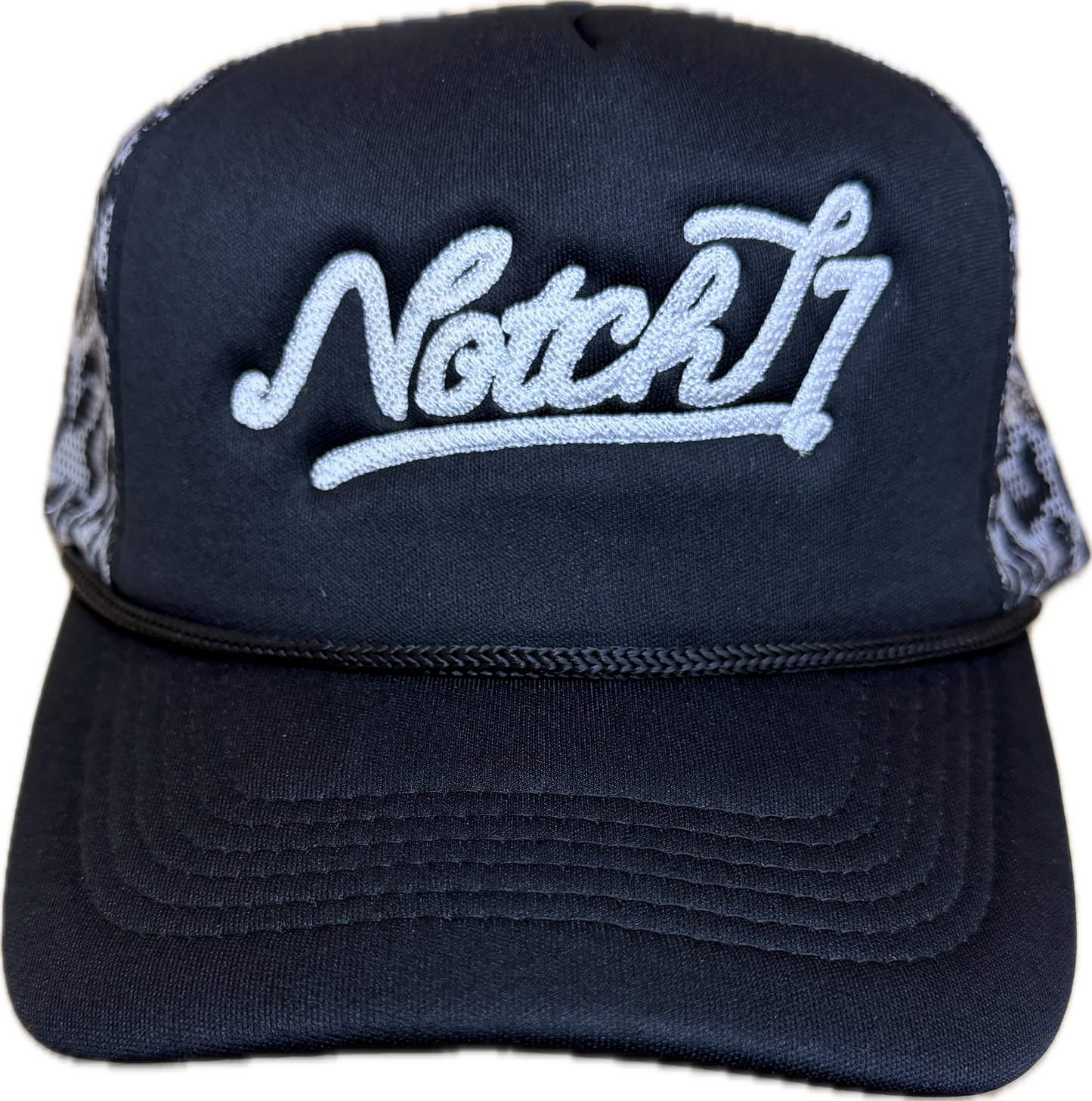 LADIES FOAM TRUCKER HAT WITH EMBROIDERED LOGO