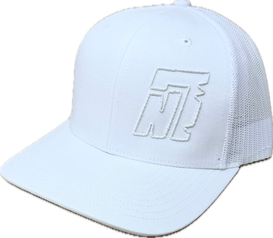 White Richardson 112 Trucker Hat with Embroidered White N7 Logo