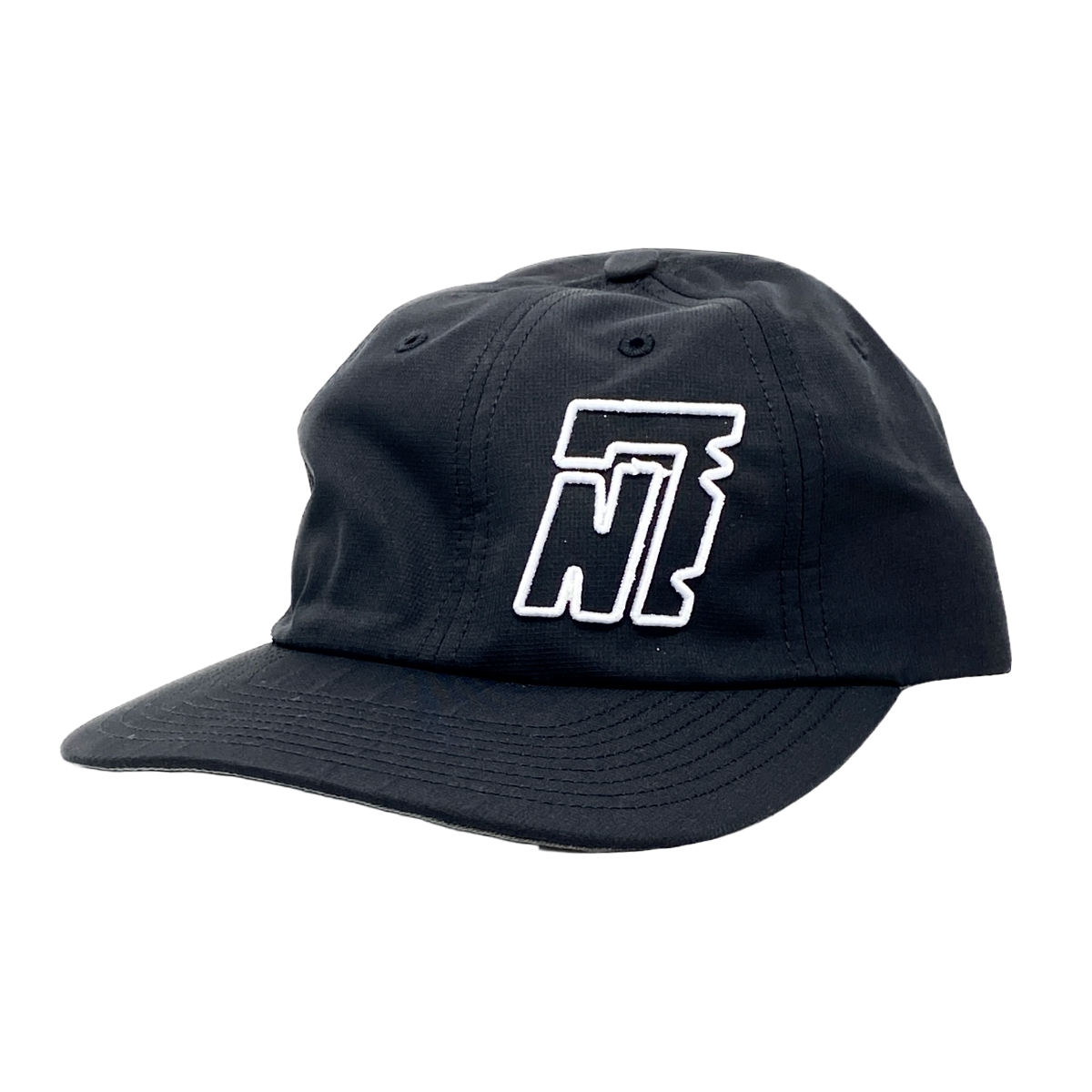 Black Floppy Hat with Embroidered white “N7” Logo